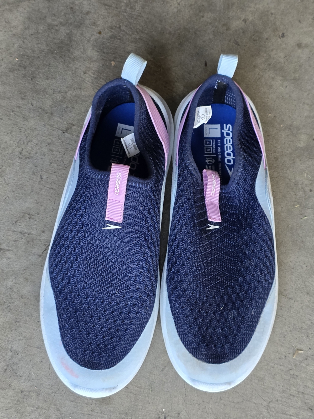 Speedo Slip-On Aqua Shoes in Navy and Pink